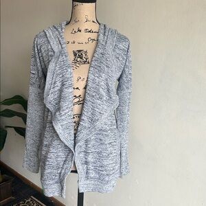Athleta Hooded Open Grey Cardigan Size Small